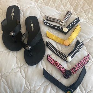 Lindsay Phillips flip flops with interchangeable tops